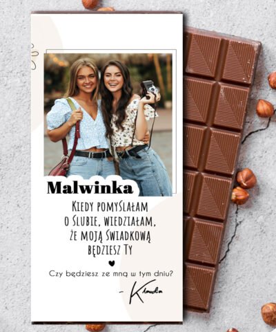 Czekolada z prośbą o świadkowanie + zdjęcie