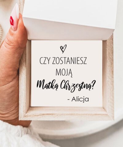 Prośba do matki chrzestnej ze zdjęciami HARMONIJKA