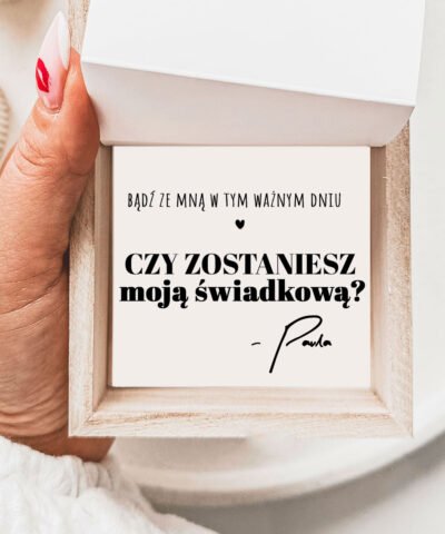 Prośba o świadkowanie ze zdjęciami w pudełku HARMONIKA PRZYJAŹŃ