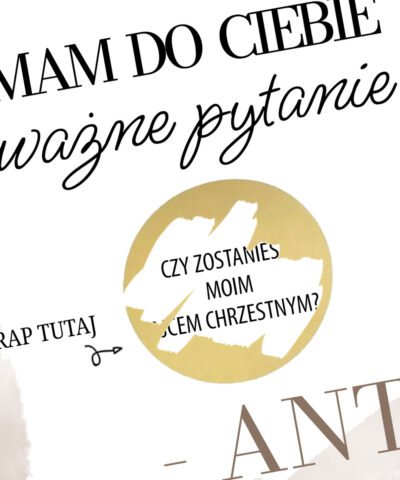 Kartka ze zdrapką dla przyszłego Ojca Chrzestnego MIŚ