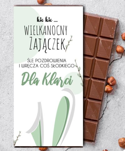 Prezent od wielkanocnego zajączka Czekolada USZY dla dziecka