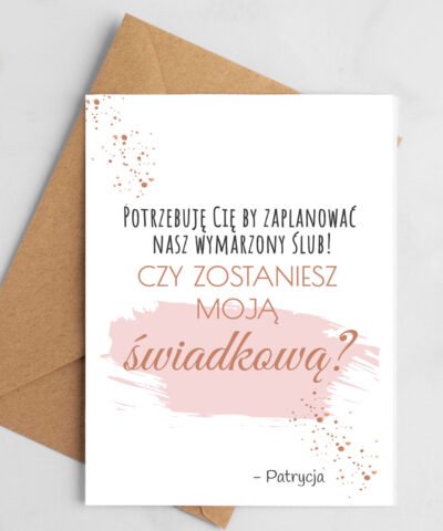 Słodka prośba o świadkowanie PLUSZAK + BALON pink