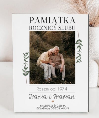 Prezent na rocznicę ślubu dla dziadków Pamiątkowa Ramka z ich zdjęciem