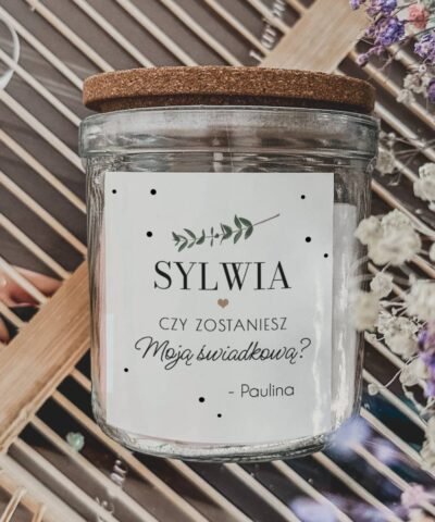 Zapachowa świeca z prośbą o świadkowanie EUKALIPTUS