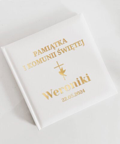 Album komunijny z personalizacją na prezent GOLD