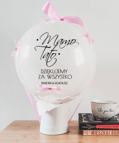 Podziękowania ślubne dla Rodziców Prezent BalonBox z personalizacją