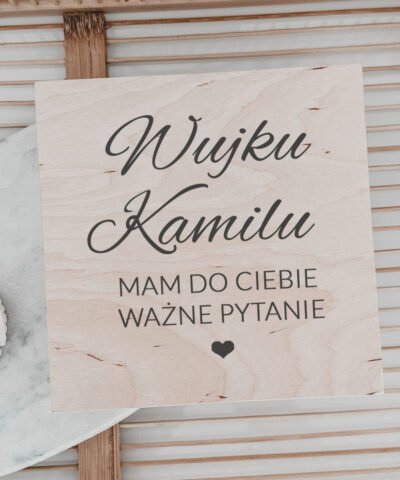 Prośba dla przyszłego Ojca Chrzestnego ze zdjęciem w pudełku