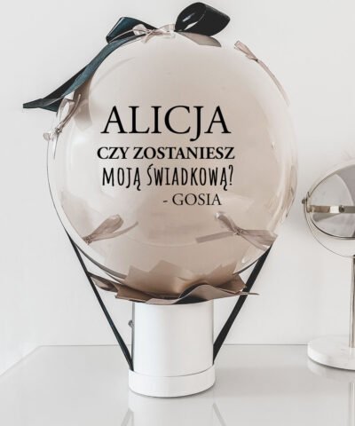 Prośba o bycie świadkową BlonBox beżowy + kokardy