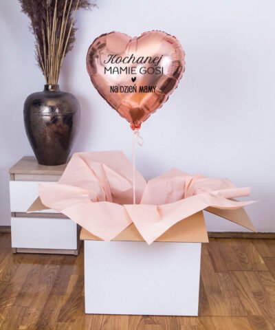 Niespodzianka na Dzień Mamy Balon z helem w dużym pudełku