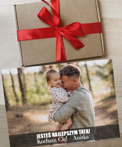 Puzzle ze zdjęciem dla Taty w pudełku