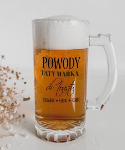 Prezent od dzieci dla Taty – kufel na piwo POWODY