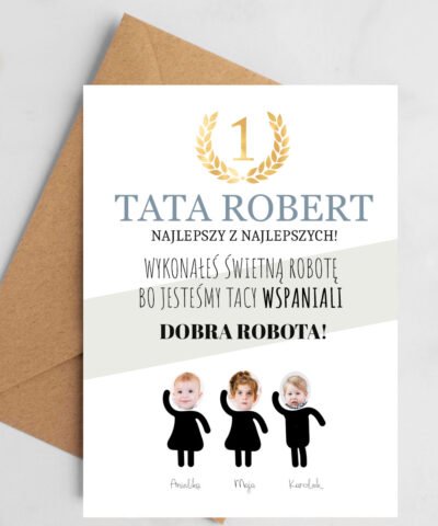 Drobny prezent dla Taty – Kartka ze zdjęciami dzieci