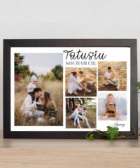 Personalizowany plakat w ramce na dzień taty ze zdjęciami