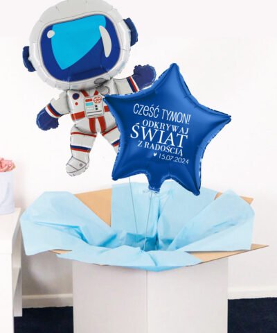 Pomysł na prezent dla noworodka chłopca Balony z helem Kosmonauta