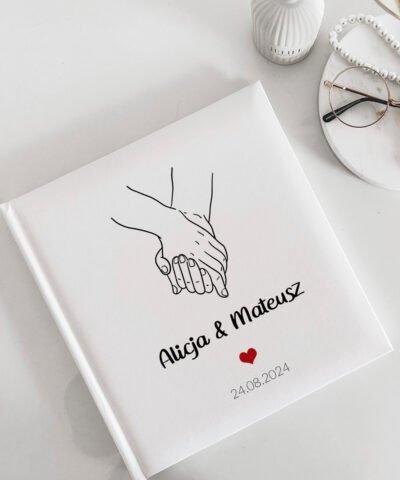 Personalizowany Album na wklejane zdjęcia dla pary – DŁONIE