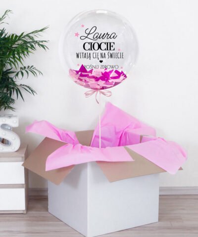 Balon kula xxl prezent od Cioć dla noworodka