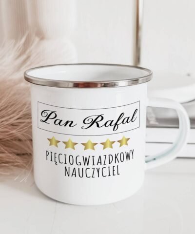 Kubek dla nauczyciela z personalizacją PIĘCIOGWIAZDKOWY