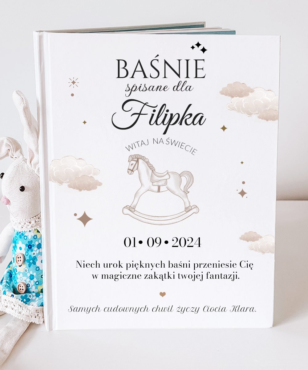 Elegancka księga baśni z personalizacją KONIK