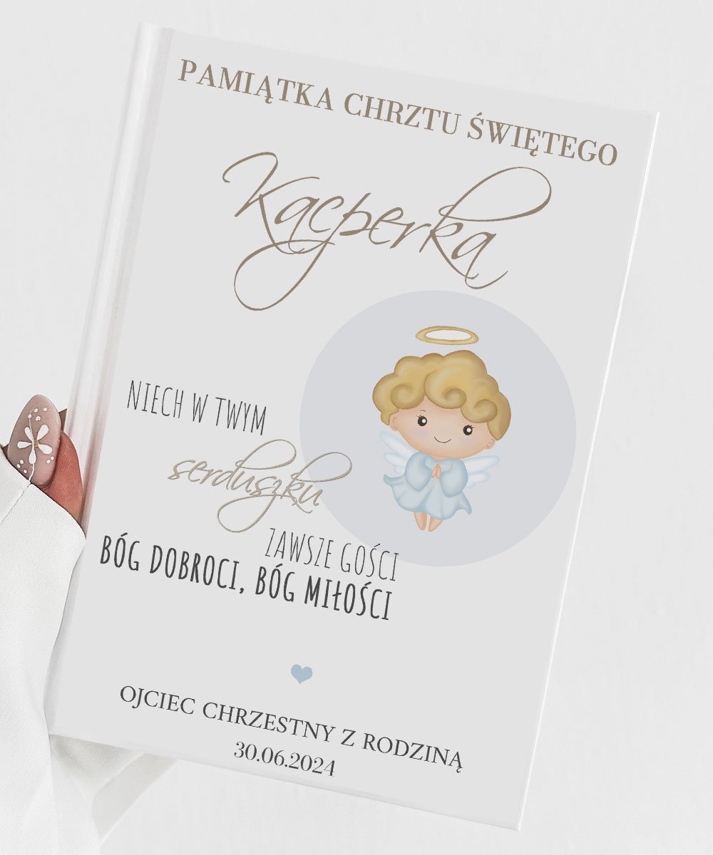 Biblia z imieniem dla chłopca prezent na Chrzest – Aniołek