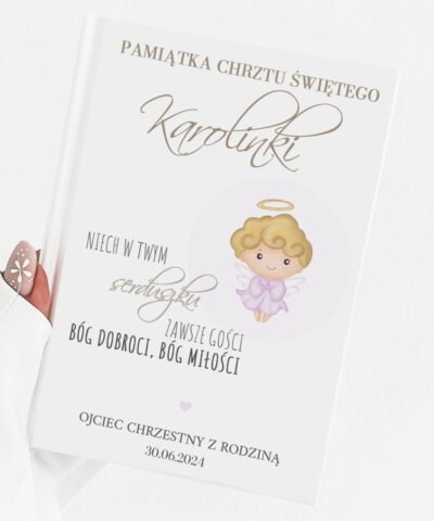 Biblia z imieniem dla dziewczynki prezent na Chrzest – Aniołek