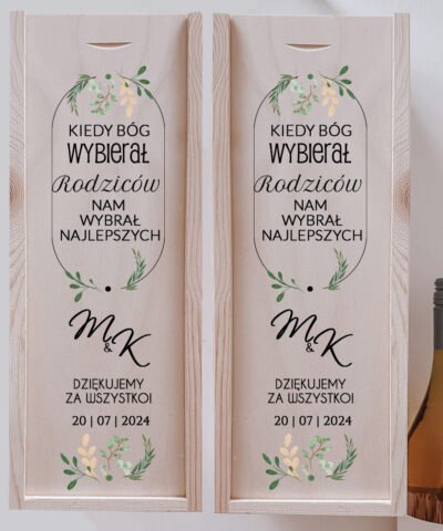 Podziękowanie ślubne dla Rodziców – Skrzynki na alkohol