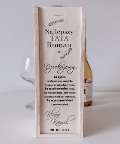 Podziękowanie ślubne dla Taty – Skrzynka na alkohol