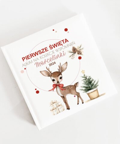 Pierwszy album na zdjęcia dla dziecka PIERWSZE ŚWIĘTA – Sarenka