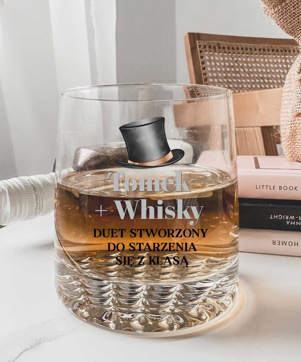 Szklanka do whisky z imieniem na prezent – DUET