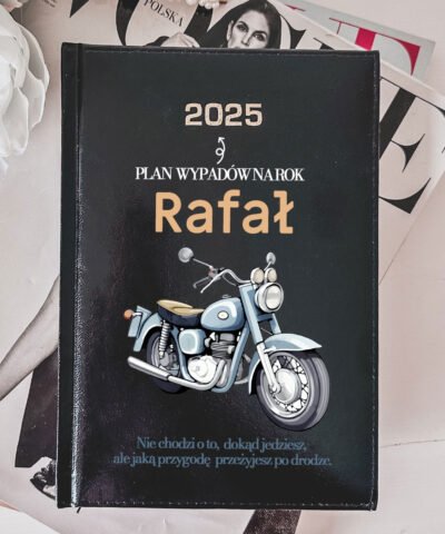 Prezent dla motocyklisty – kalendarz książkowy z personalizacją