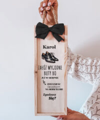 Prośba o świadkowanie dla niego skrzynka na alkohol / wino - Buty