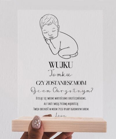 Pytanie do Ojca Chrzestnego statuetka z personalizacją od chłopca – SZKIC Boy