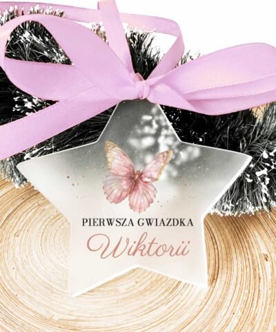 Personalizowana bombka na Święta Pierwsza Gwiazdka dla dziewczynki