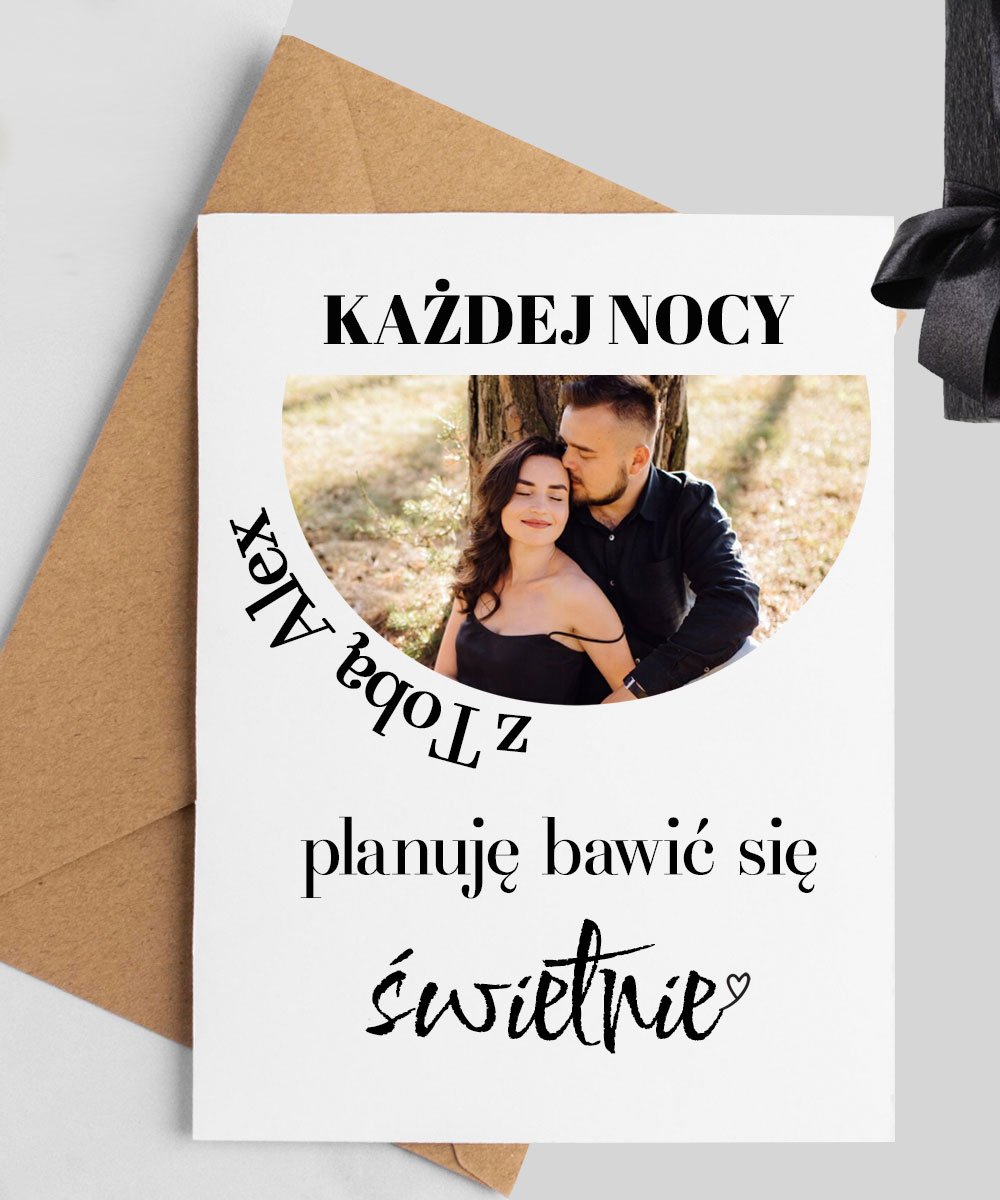 Kartka na walentynki ze zdjęciem - Planuje