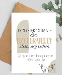 Kartka podziękowanie dla fizjoterapeuty z personalizacją