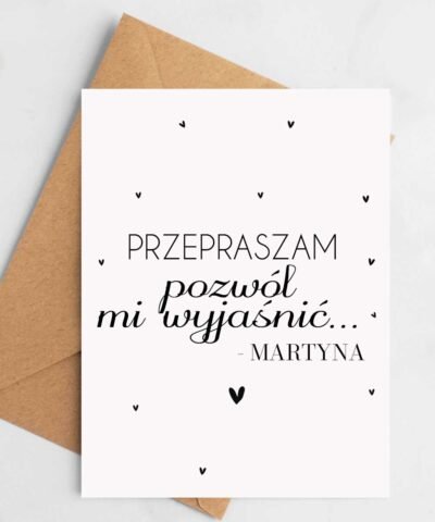 Zestaw na przeprosiny Miś z beżowym Sercem z helem i kartką okolicznościową – Wybacz MI