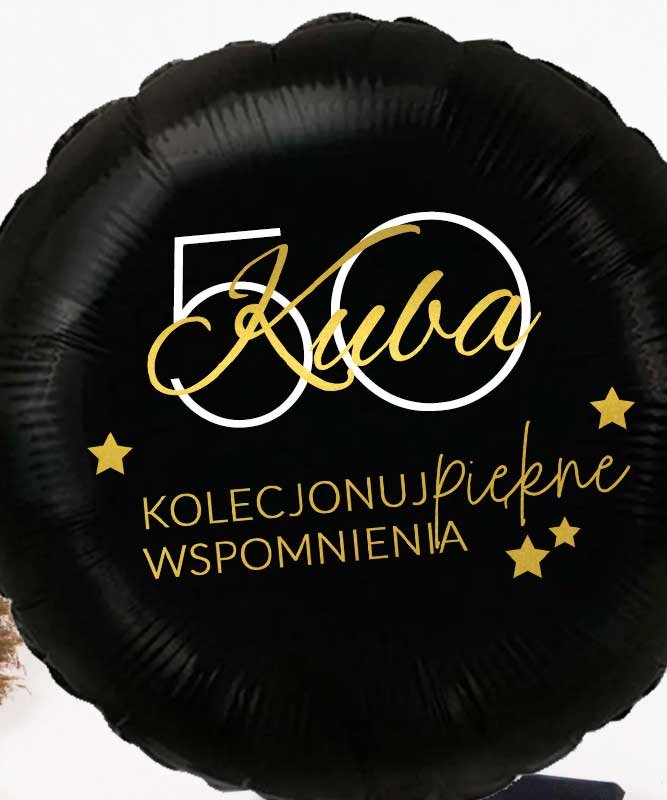 Zestaw balonów z helem w pudełku na 50 urodziny Gwiazdka Koło Cheers – Piękne wspomnienia