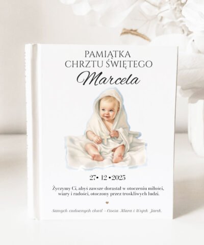 Biblia na chrzest z dedykacją Prezent dla chłopca