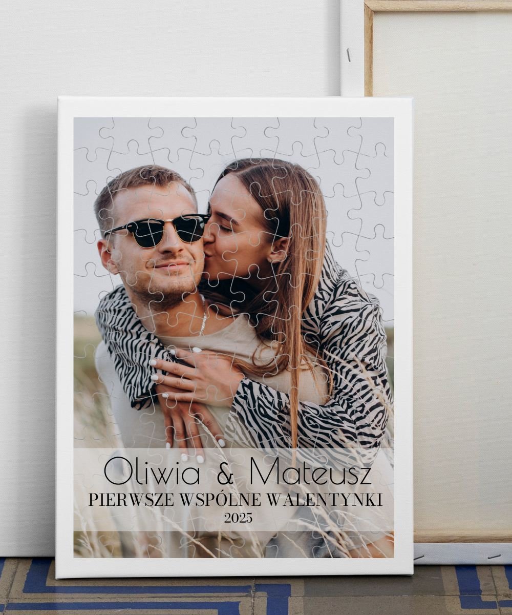 Foto obraz na walentynki EFEKT PUZZLE – Pierwsze