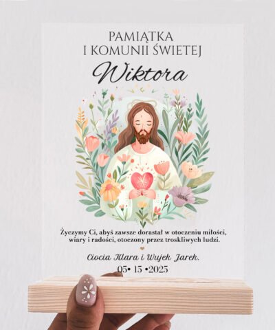 Statuetka z nadrukiem Na KOMUNIĘ ŚWIĘTA – Jezus