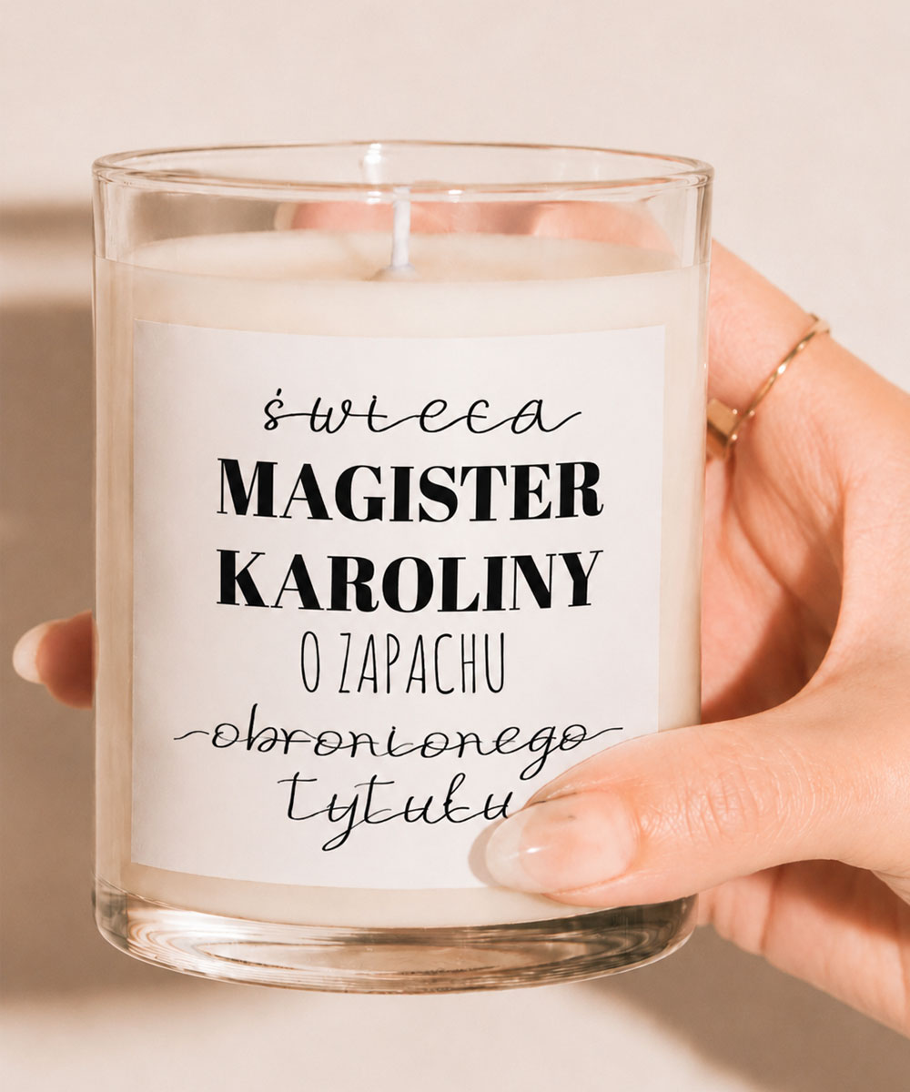 Świeca Magister o zapachu obronionego Tytułu prezent gratulacyjny