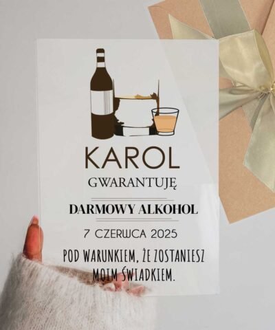 Pomysł na zapytanie o świadka – kartka na prezent