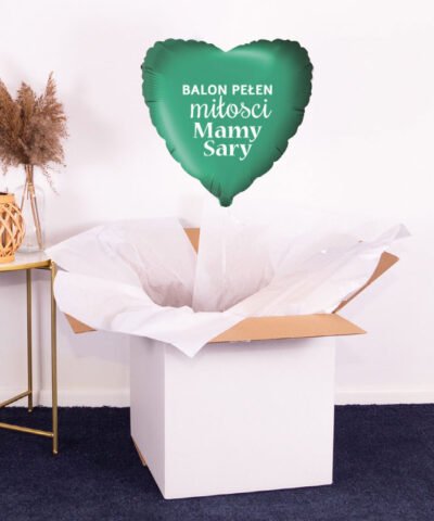 Balon pełen miłości dla Mamy – prezent w pudełku z imieniem