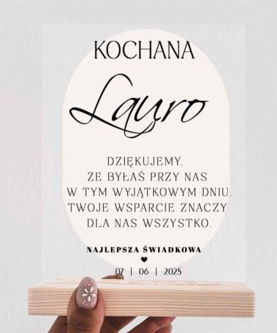 Prezent podziękowania dla Świadkowej z personalizacją – Statuetka