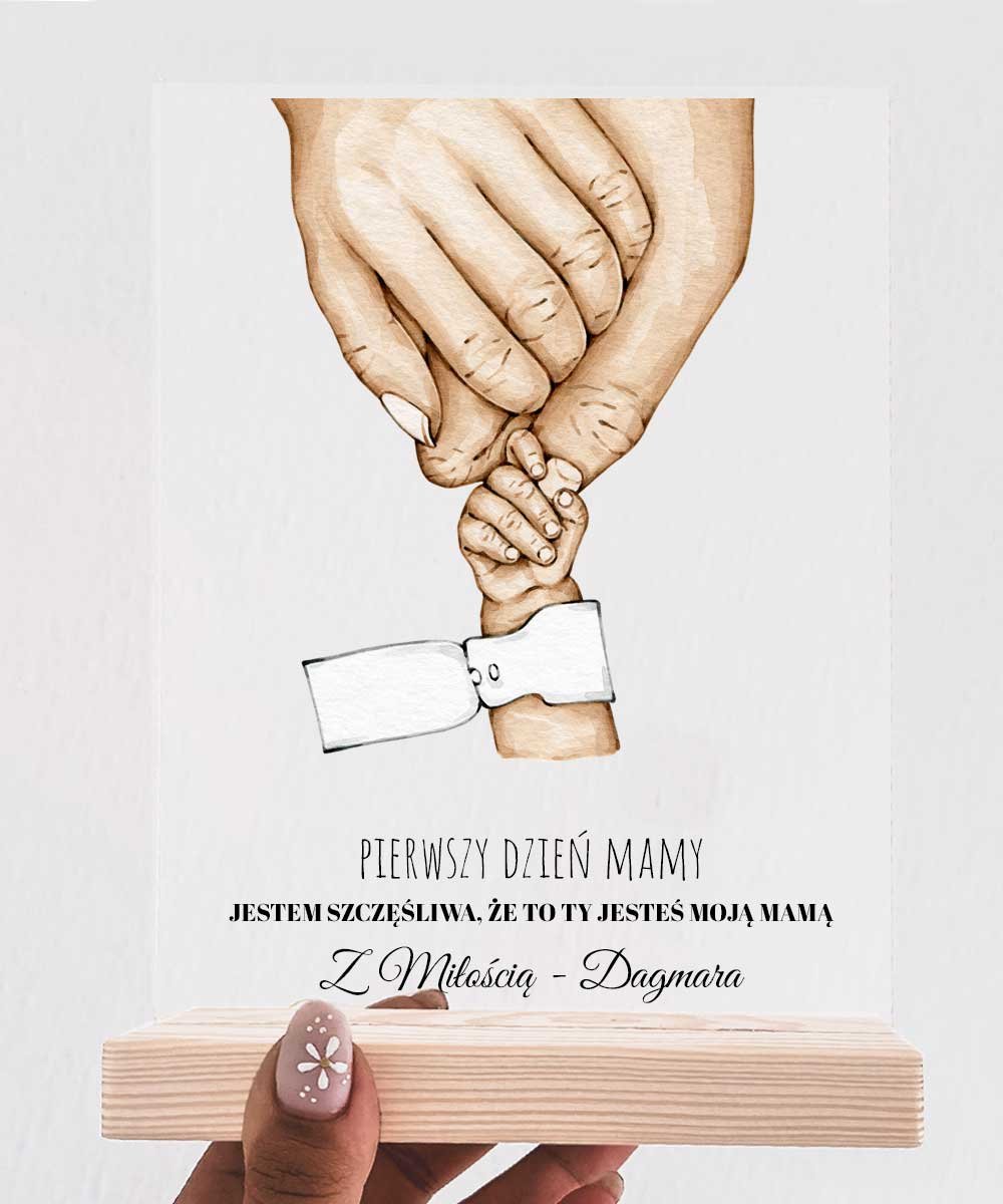Oryginalny prezent na pierwszy Dzień Mamy - Statuetka Rączka