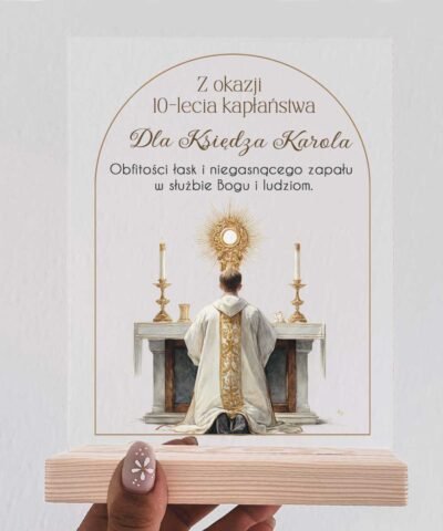 Prezent dla księdza na 10 jubileusz Statuetka Hostia