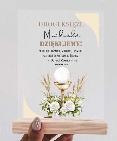 Podziękowanie dla księdza od dzieci Statuetka na prezent Hostia