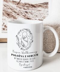 Podziękowanie dla położnej - kubek z imieniem Położna z Sercem