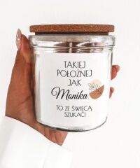 Prezent dla położnej po porodzie z imieniem- świeca Takiej Położnej ze świecą szukać