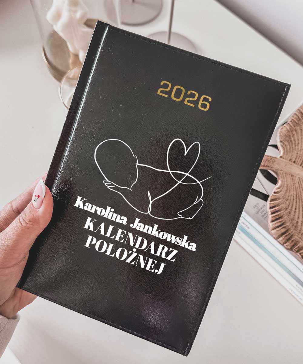 Kalendarz położnej z imieniem i nazwiskiem