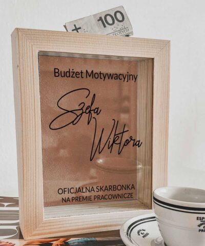 Zabawna skarbonka na szefa na prezent Budżet Motywacyjny